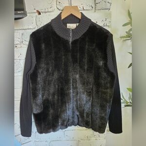 Kathie Lee Collection Faux Fur Jacket